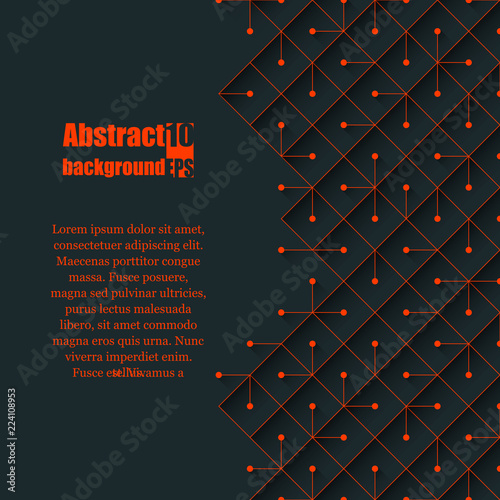 Abstract modern background with rhombus and dots. Eps10 Vector illustration © Brooman
