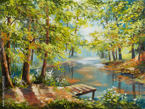oil-painting-landscape-autumn-forest-near-the-river-orange-leaves