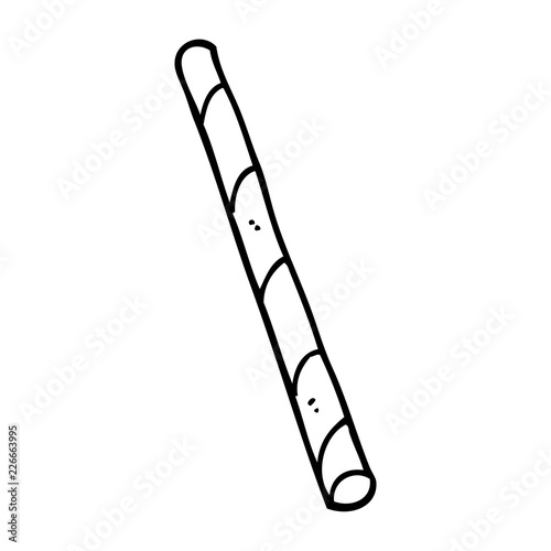 line drawing cartoon striped straw © lineartestpilot