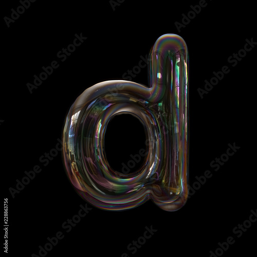 Soap Bubble Letter D Lowercase 3d Transparent Font Childhood