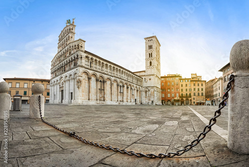 Chiesa di San Michele in Foro located on Piazza San Michele square in Lucca, Tuscany, Italy © bbsferrari