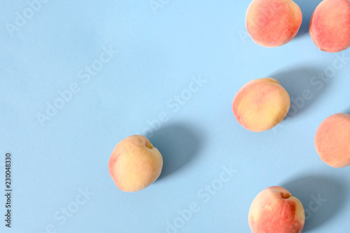 Whole ripe beautiful peaches with shadows © manhattan001