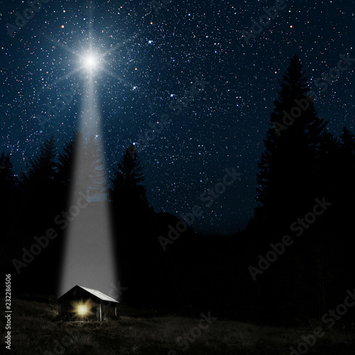 7334003 star indicates the christmas of Jesus Christ.