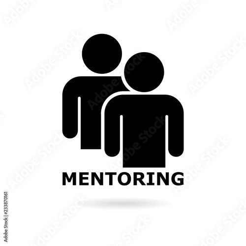 Black Mentoring icon or logo, Mentoring concept