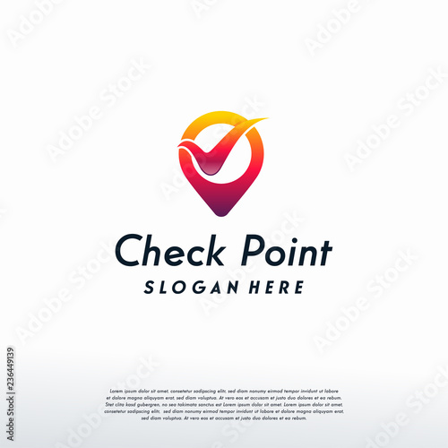 Check Point Logo Designs Concept Vector Safe Place Template Check Point Logo Designs Concept Vector Safe Place Template Symbol Icon