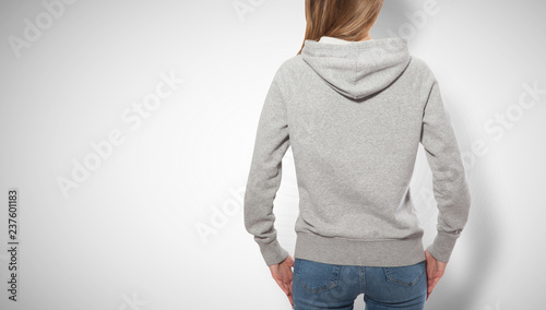 Download Grey Hoodie Back View - Hoodie and Sweater