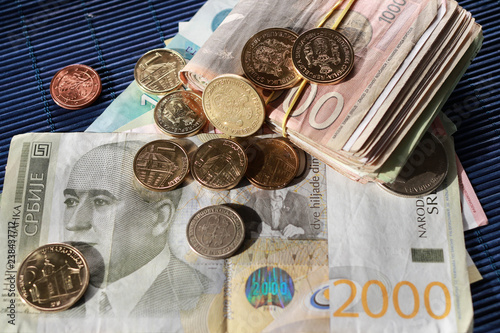 Serbian Dinar Banknoteetal Coins Photos Ap Images Serbian Dinar Banknoteetal Coins