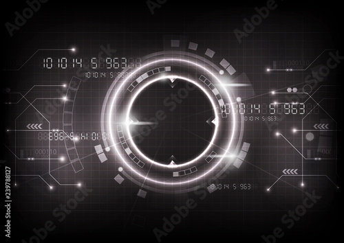 Grey Futuristic Game Technology Vector