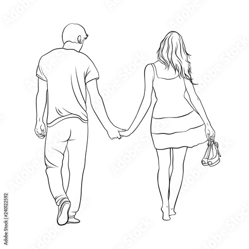 Drawing Skill Love Boy And Girl Holding Hands Drawing