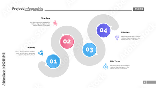 Four Points Process Chart Slide Template Business Data Point Four Points Process Chart Slide Template Business Data Point Infochart Design