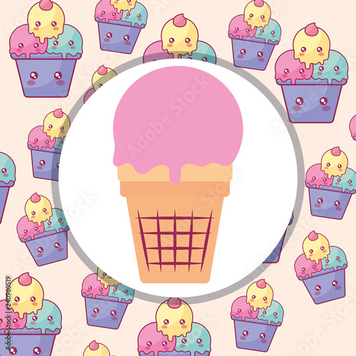 delicious ice cream isolated icon © djvstock