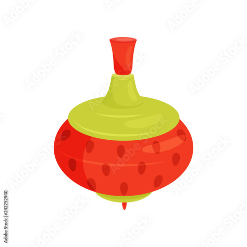 red green plastic spinning