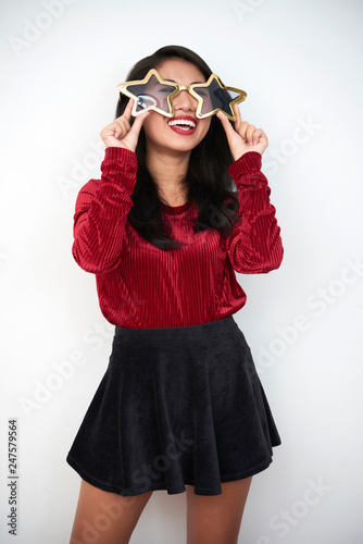 Woman in stylish glasses © DragonImages