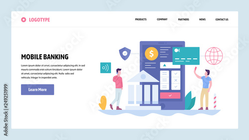 Vector Web Site Grant Design Template Online Digital Bank And Vector Web Site Grant Design Template Online Digital Bank And Internet Payments Secure Money