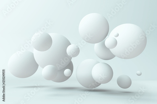 Abstract balls background. 3d illustration © Tsiumpa