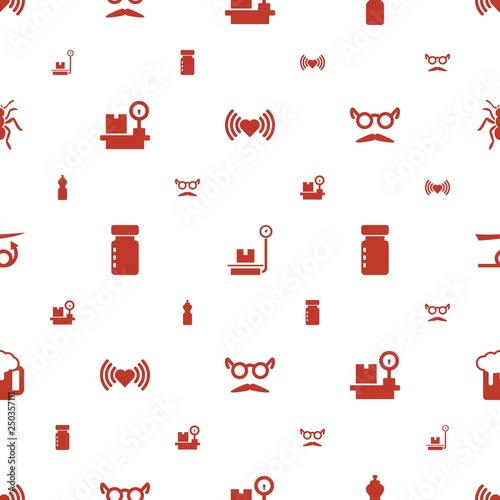 long icons pattern seamless white background © HN Works