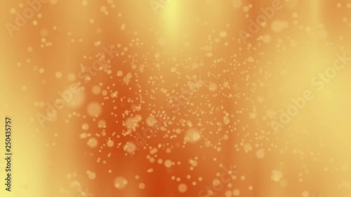 Abstract golden backdrop animation with moving particle shapes as texture. Festive motion graphics with bright background. © larshallstrom