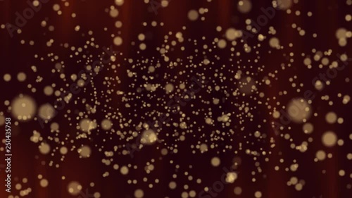 Abstract red backdrop animation with moving particle shapes as texture. Festive motion graphics with dark background. © larshallstrom