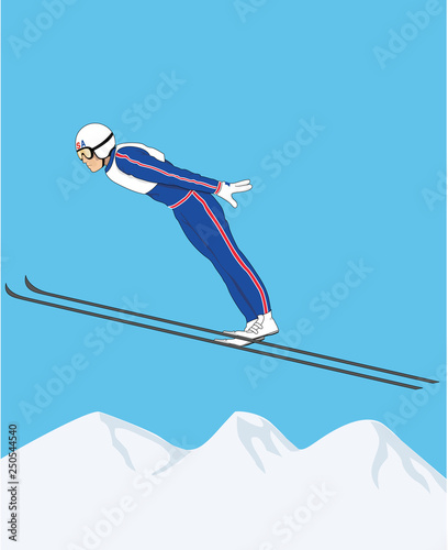Ski Jumper Vector Illustration © FrederickS