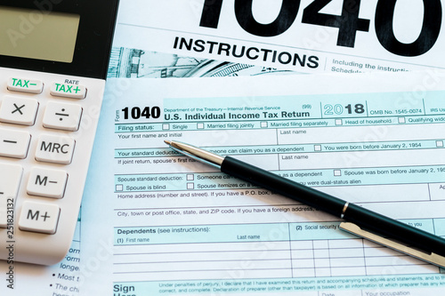 New 2019 Irs 1040 Tax Form Instructions Pen And Calculator Buy