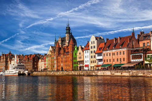 View of the riverside on Old Town by the Motlawa river in early morning light. Gdansk, Poland. © Nightman1965