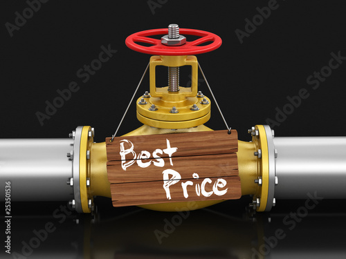 Pipeline with Best Price. Image with clipping path