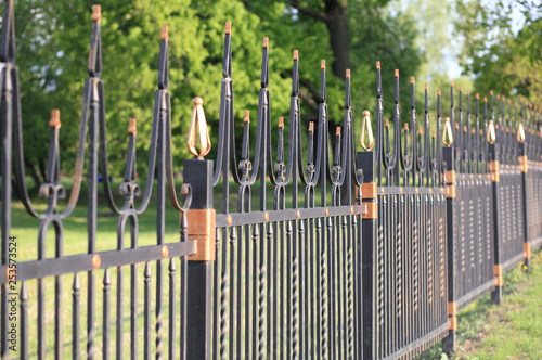 fence with gold decoration © Valeriy