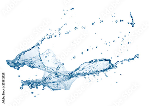 blue water splash isolated on white background © Alexstar