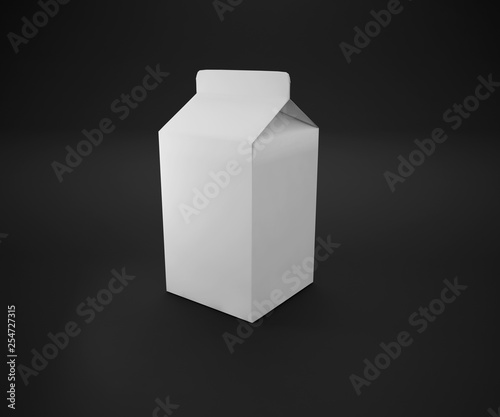 Blank fermented milk product packaging isolated on white background. 3d render