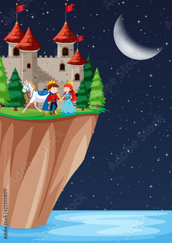 Prince and princes at the castle