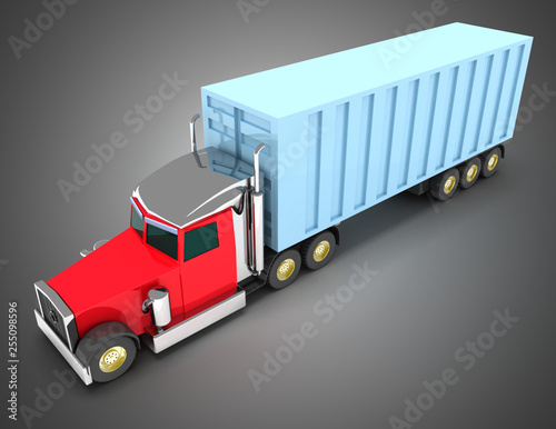 3D trailer concept. 3d illustration