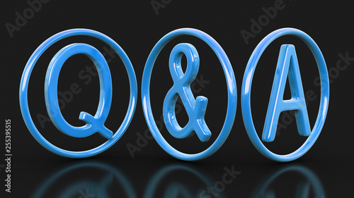 Questions and answers. Image with clipping path