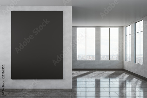 Contemporary interior with empty poster © peshkov