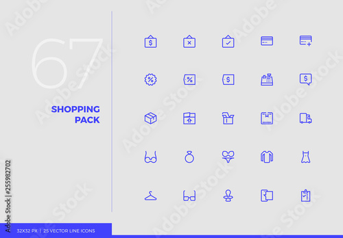Vector Line Icons Shopping Pack