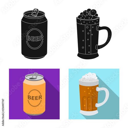 Vector illustration of pub and bar icon. Set of pub and interior stock symbol for web.