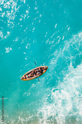 Aerial View Of A Happy Family In A Kayak © milanmarkovic78