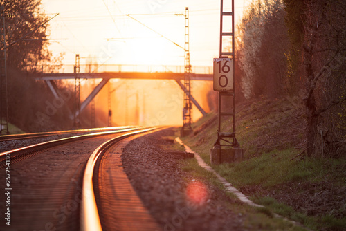 Railtrack in the sunset © Lux