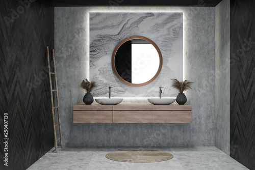 Modern design bathroom interior © denisismagilov