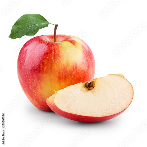 Sweet red apple with slice © egorxfi