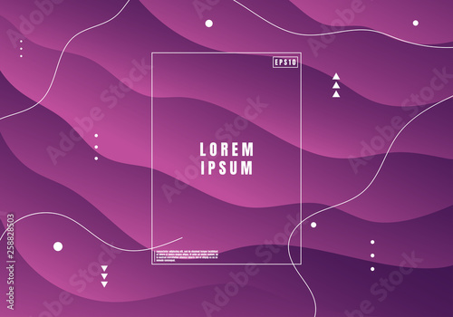 Wavy geometric background for elements in concept business presentation, Brochure, Flyer design. Vector illustration © royyimzy