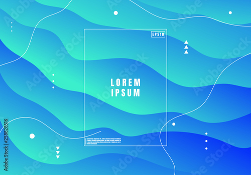 Wavy geometric background for elements in concept business presentation, Brochure, Flyer design. Vector illustration © royyimzy
