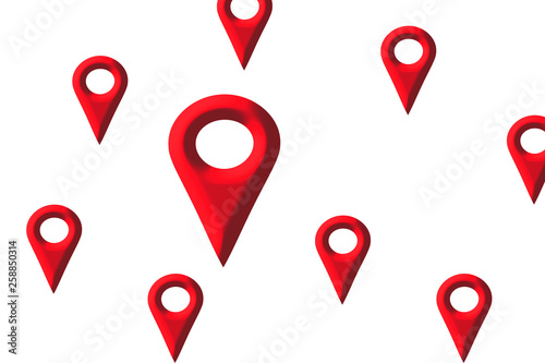 Map mark. Hazard map. 地図のマーク ハザードマップ