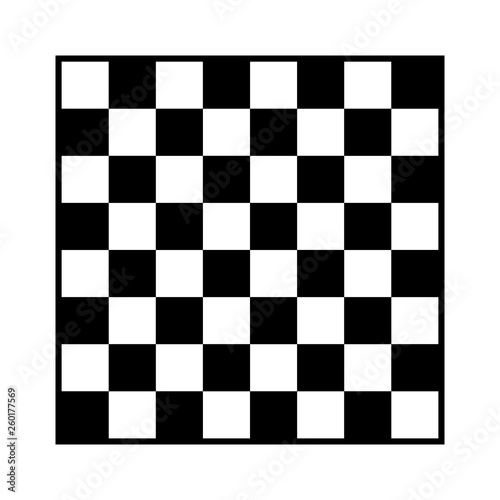 8x8 checker or chess board / chessboard black and white vector with border © martialred