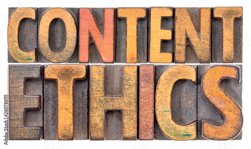content ethics word abstract in wood type © MarekPhotoDesign.com