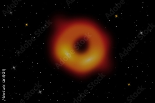 First image of real black hole illustration design © ytemha34