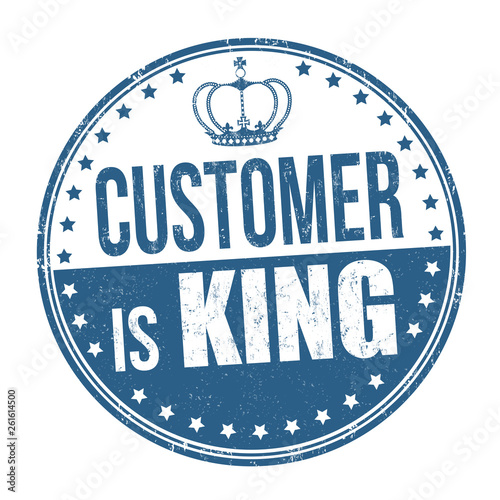 Customer is king sign or stamp
