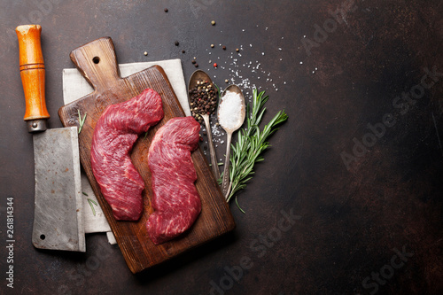 Raw top blade or denver steak © karandaev