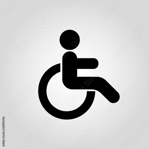 Person with disabilities and physical injury. Wheelchair sign. Vector illustration © yan4ik