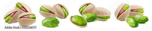 Pistachio nut set isolated on white background © kovaleva_ka