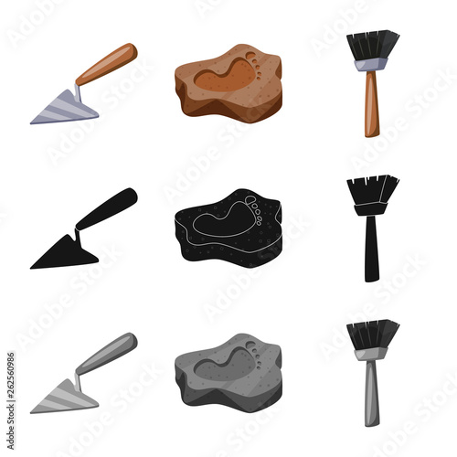 Vector illustration of story and items symbol. Collection of story and attributes stock vector illustration.